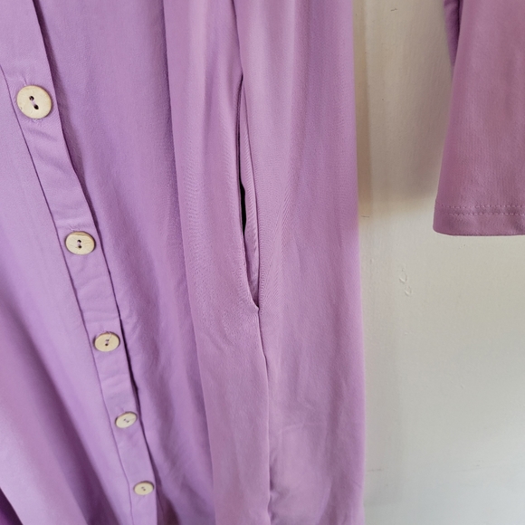 NWT Entro brand lavender colored dress WITH pockets super soft - Picture 6 of 7